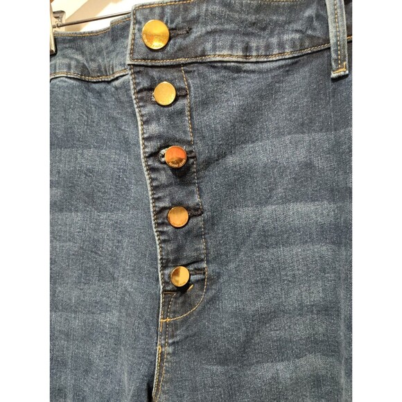 Seven7 Jeans Women Plus 30/32 Wide Leg Stretch Button ClosureLimited Edition NWT - Picture 3 of 10